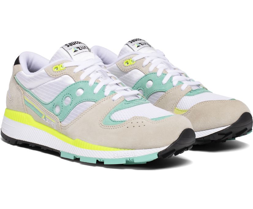 Buty Saucony Azura Premium Leather Damskie Beżowe Niebieskie Żółte | Polska EJ9-78467E1