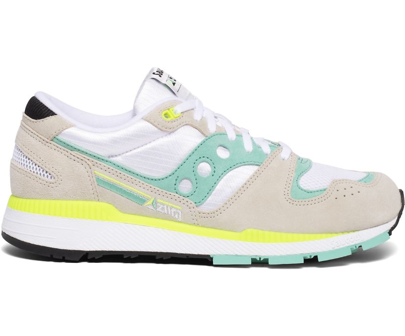 Buty Saucony Azura Premium Leather Damskie Beżowe Niebieskie Żółte | Polska EJ9-78467E1