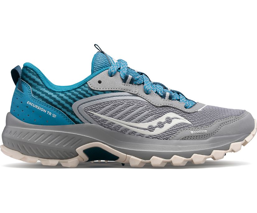 Buty Saucony Excursion TR15 Wide Damskie Szare Niebieskie | Polska DS3-97119Q7