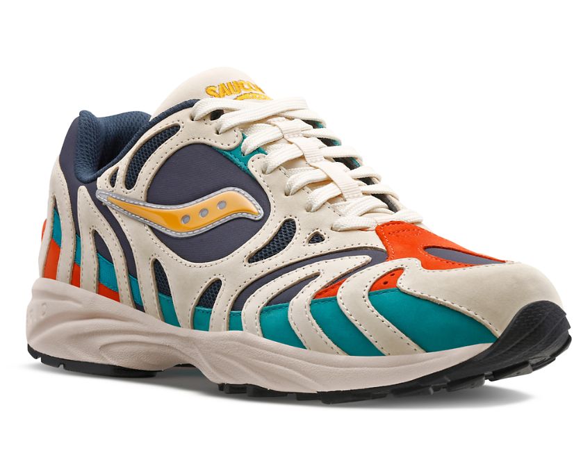 Buty Saucony Grid Azura 2000 Changing Tides Damskie Białe Niebieskie | Polska OB5-41734X0