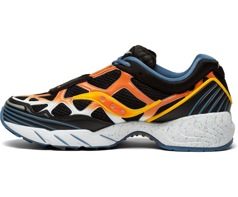 Buty Saucony Grid Web Męskie Czarne Pomarańczowe Żółte | Polska ZE6-89138A3