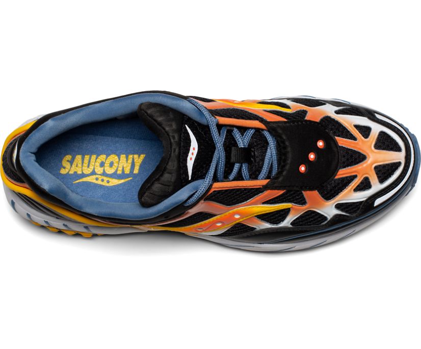 Buty Saucony Grid Web Męskie Czarne Pomarańczowe Żółte | Polska ZE6-89138A3