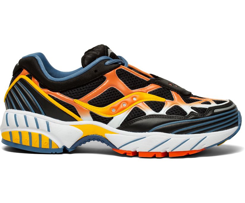 Buty Saucony Grid Web Męskie Czarne Pomarańczowe Żółte | Polska ZE6-89138A3