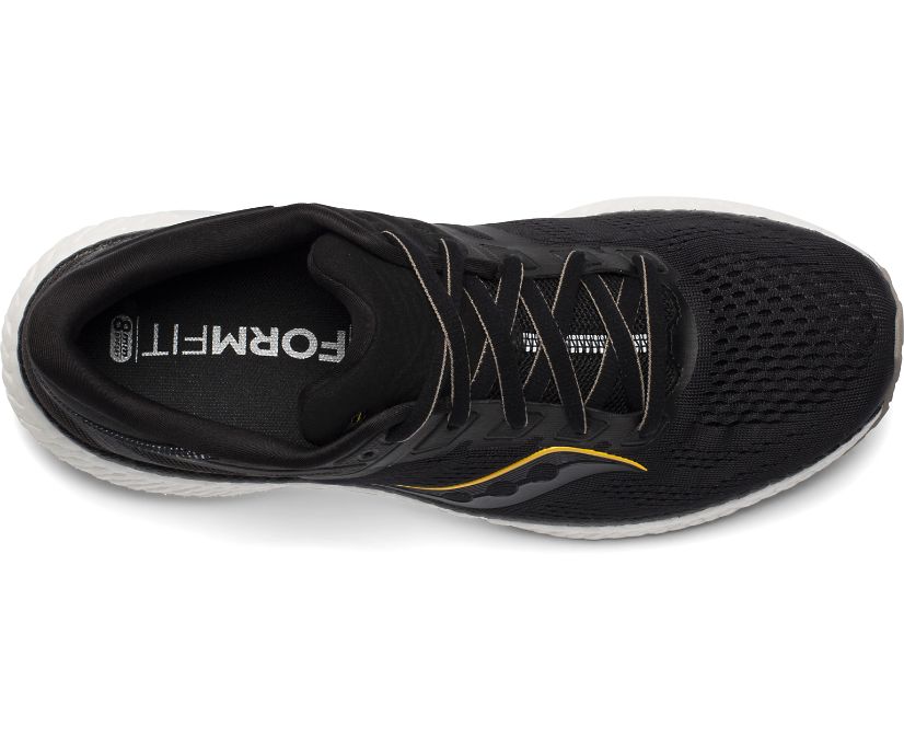 Buty Saucony Hurricane 23 Wide Męskie Czarne Złote | Polska MU7-32323W4