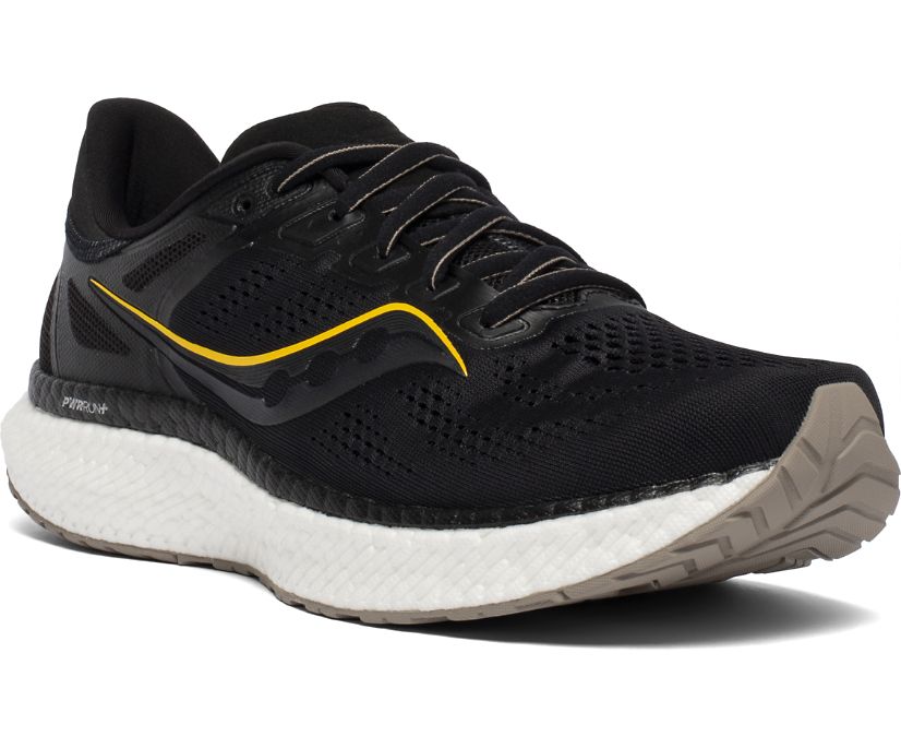 Buty Saucony Hurricane 23 Wide Męskie Czarne Złote | Polska MU7-32323W4