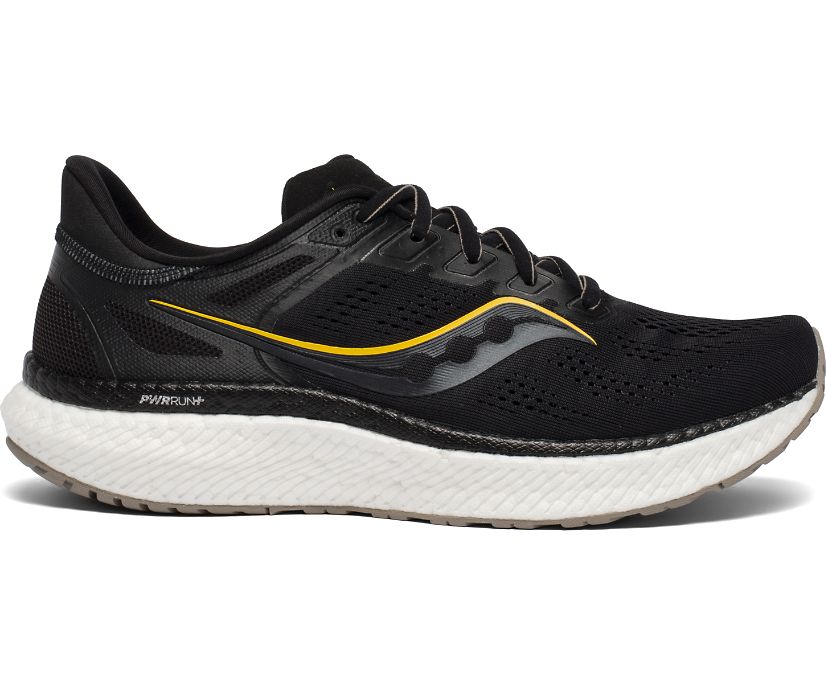 Buty Saucony Hurricane 23 Wide Męskie Czarne Złote | Polska MU7-32323W4
