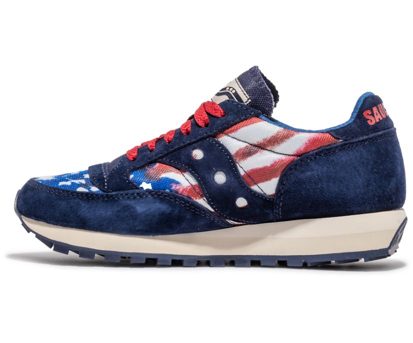 Buty Saucony Stars & Stripes Jazz 81 Damskie Czerwone Białe Niebieskie | Polska QF0-65636R9
