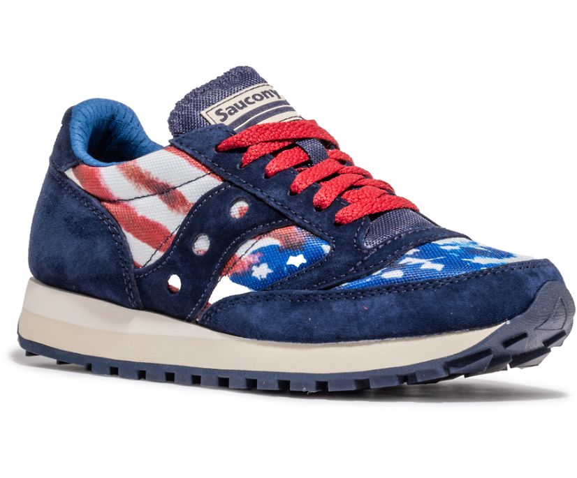 Buty Saucony Stars & Stripes Jazz 81 Damskie Czerwone Białe Niebieskie | Polska QF0-65636R9