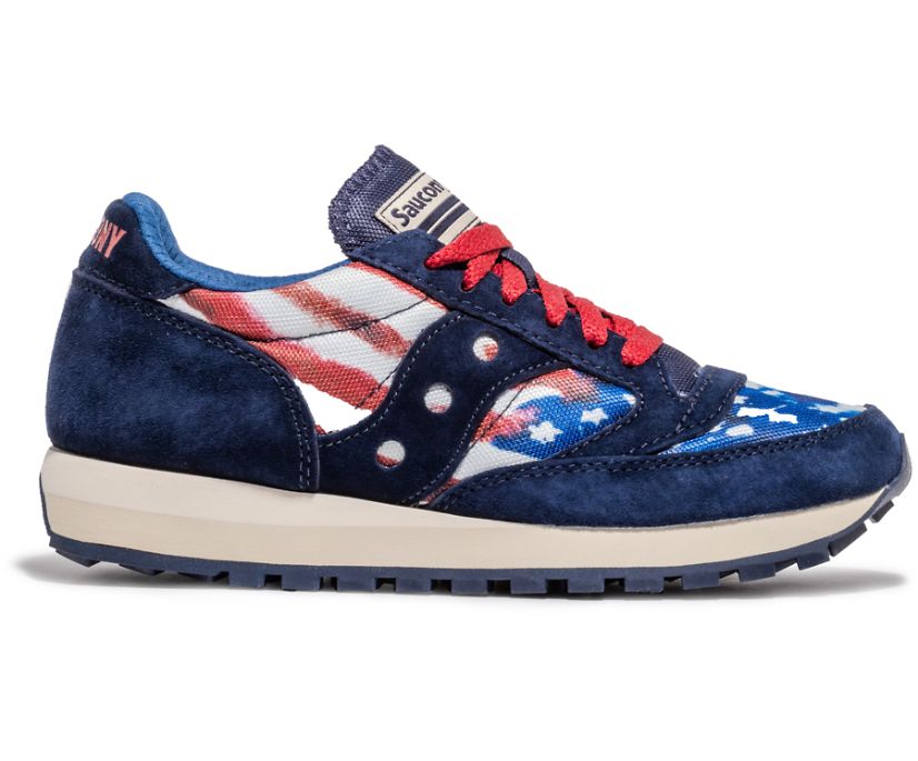 Buty Saucony Stars & Stripes Jazz 81 Damskie Czerwone Białe Niebieskie | Polska QF0-65636R9