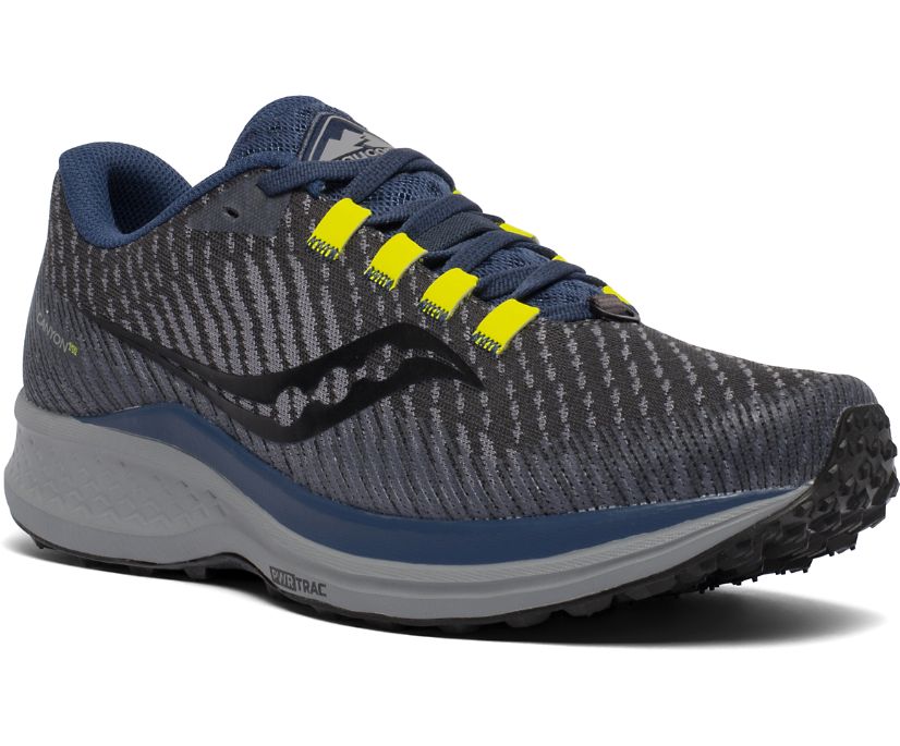 Buty Trailowe Saucony Canyon TR Męskie Szare Żółte | Polska DT5-02040A0