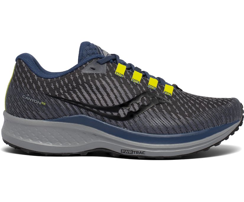 Buty Trailowe Saucony Canyon TR Męskie Szare Żółte | Polska DT5-02040A0