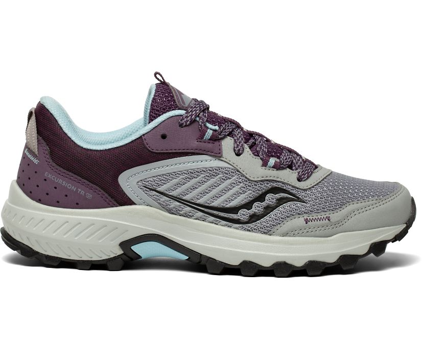 Buty Trailowe Saucony Excursion TR15 Damskie Szare Fioletowe | Polska RZ8-89108G2