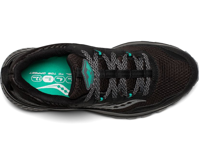 Buty Trailowe Saucony Excursion TR15 GTX Wide Damskie Czarne Zielone | Polska LZ7-65456R4