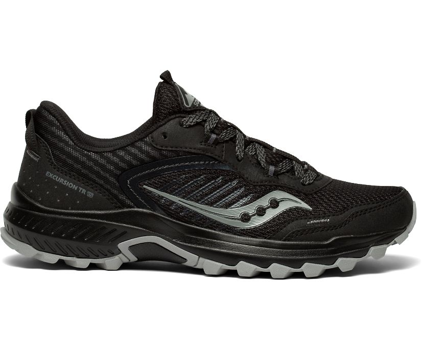 Buty Trailowe Saucony Excursion TR15 Wide Męskie Czarne Szare | Polska UO1-71817X9