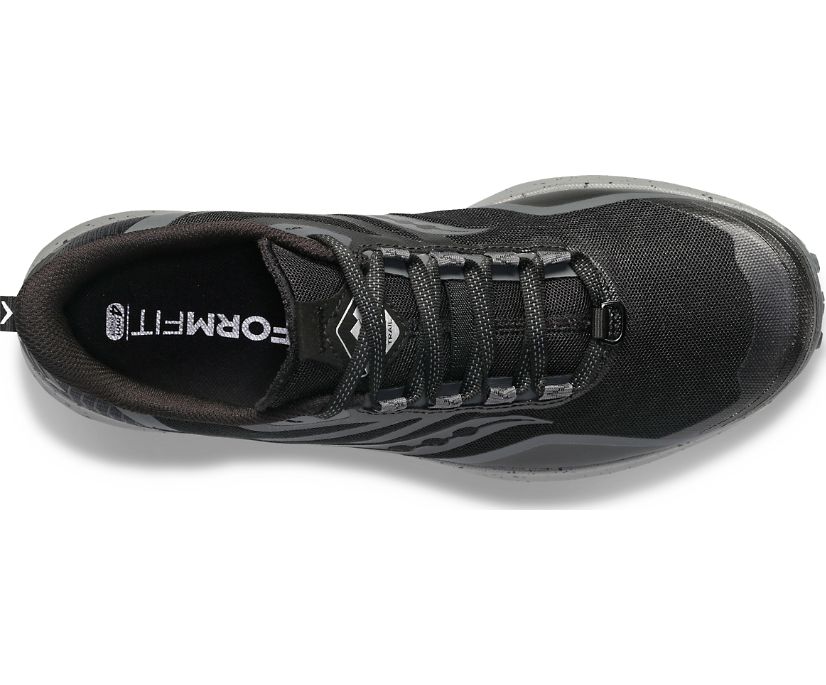 Buty Trailowe Saucony Peregrine 12 Wide Damskie Czarne Ciemny Szare | Polska CH8-60666J0
