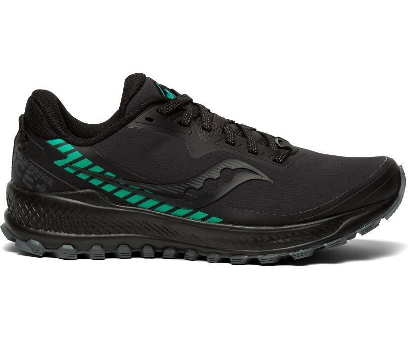 Buty Trailowe Saucony Peregrine ICE+ Damskie Czarne Zielone | Polska XS7-97209S2