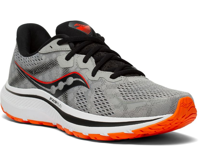 Buty do Biegania Saucony Omni 20 Wide Męskie Szare Czerwone | Polska QW7-99959B6