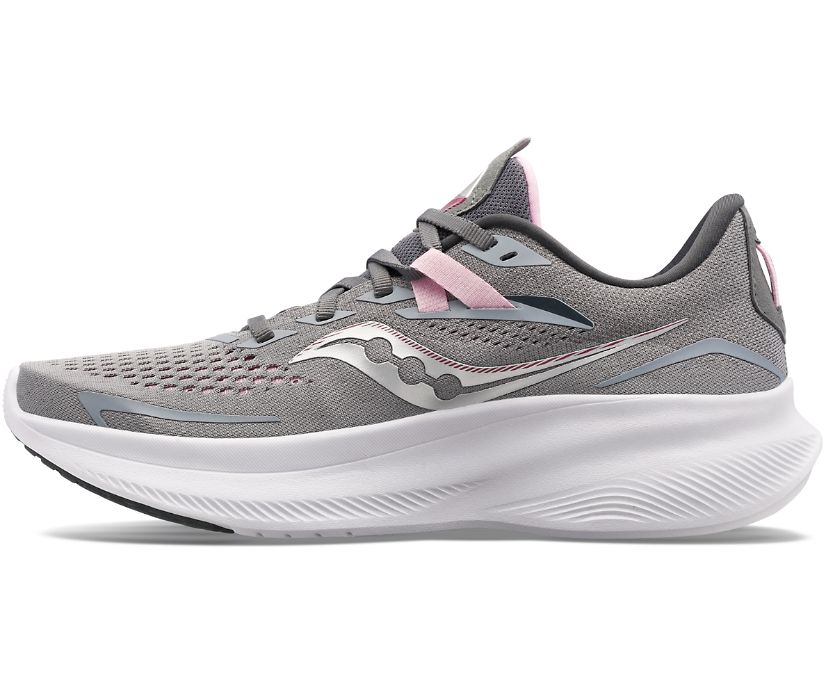 Buty do Biegania Saucony Ride 15 Wide Damskie Szare Bordowe | Polska PK7-78157R3