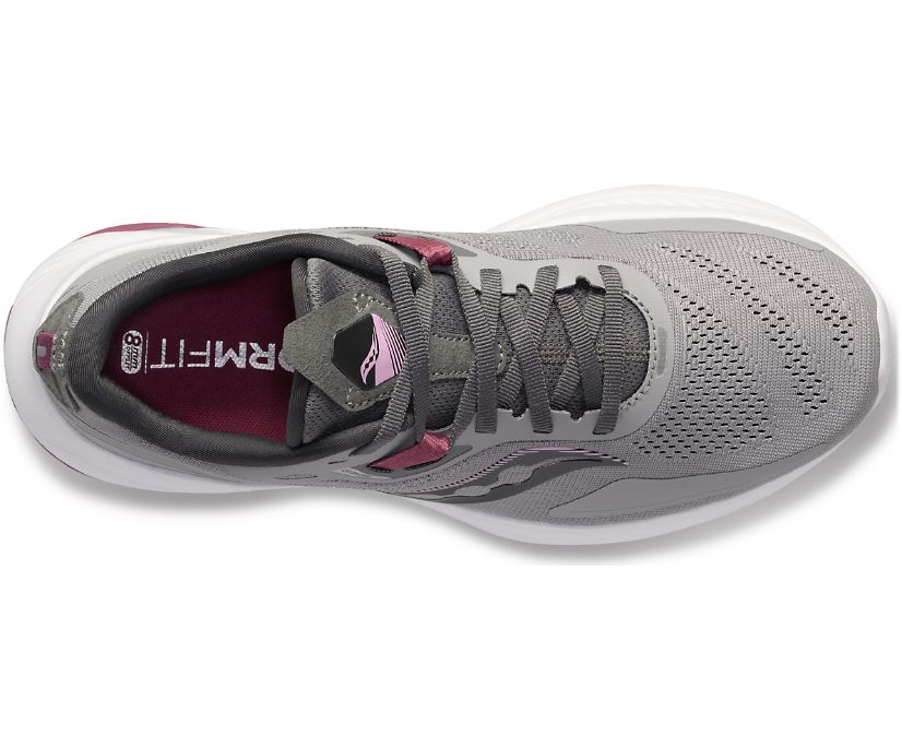 Buty do Chodzenia Saucony Guide 15 Damskie Szare Bordowe | Polska IJ7-56645B6