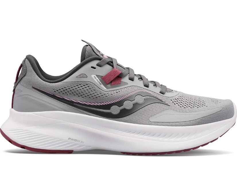 Buty do Chodzenia Saucony Guide 15 Wide Damskie Szare Bordowe | Polska KW5-95209C1