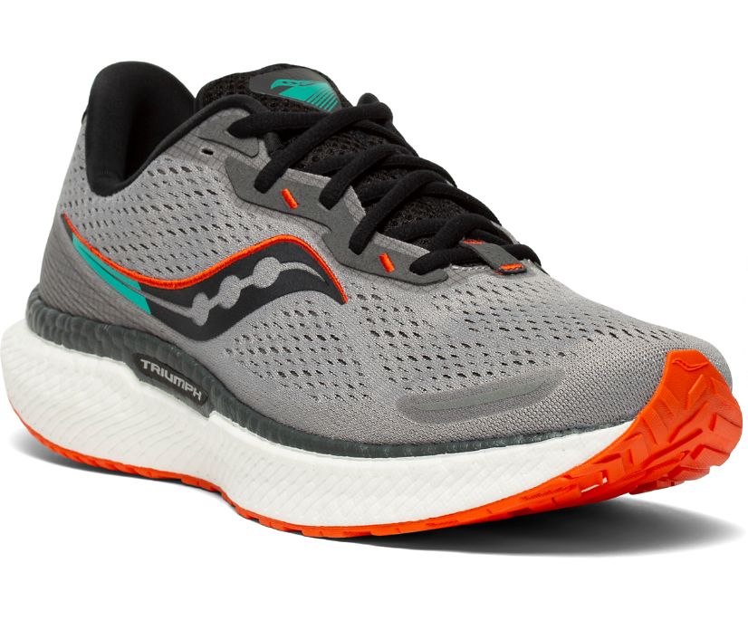 Buty do Chodzenia Saucony Triumph 19 Wide Męskie Szare Czerwone | Polska DE1-55575V4