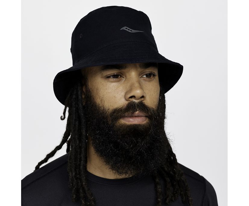 Kapelusz Saucony Bucket Hat Męskie Czarne Ciemny Szare | Polska BL6-20632Z2