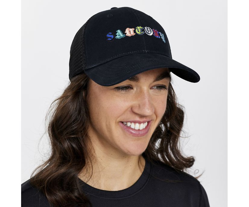 Kapelusz Saucony Trucker Hat Męskie Czarne | Polska JZ2-47764R7