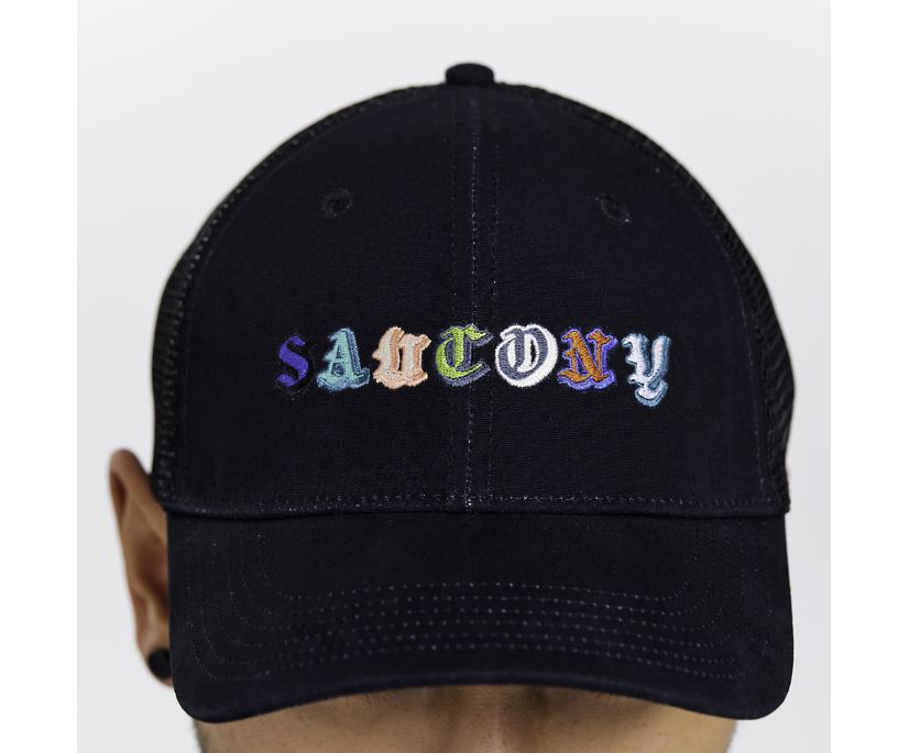 Kapelusz Saucony Trucker Hat Męskie Czarne | Polska JZ2-47764R7