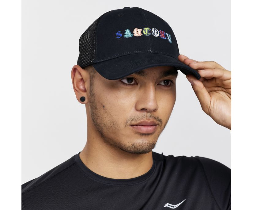 Kapelusz Saucony Trucker Hat Męskie Czarne | Polska JZ2-47764R7