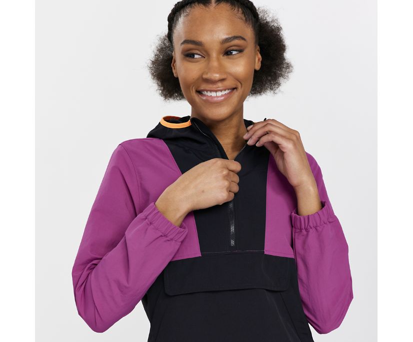 Kurtki Saucony Track Anorak Damskie Czarne | Polska FZ7-68396E7