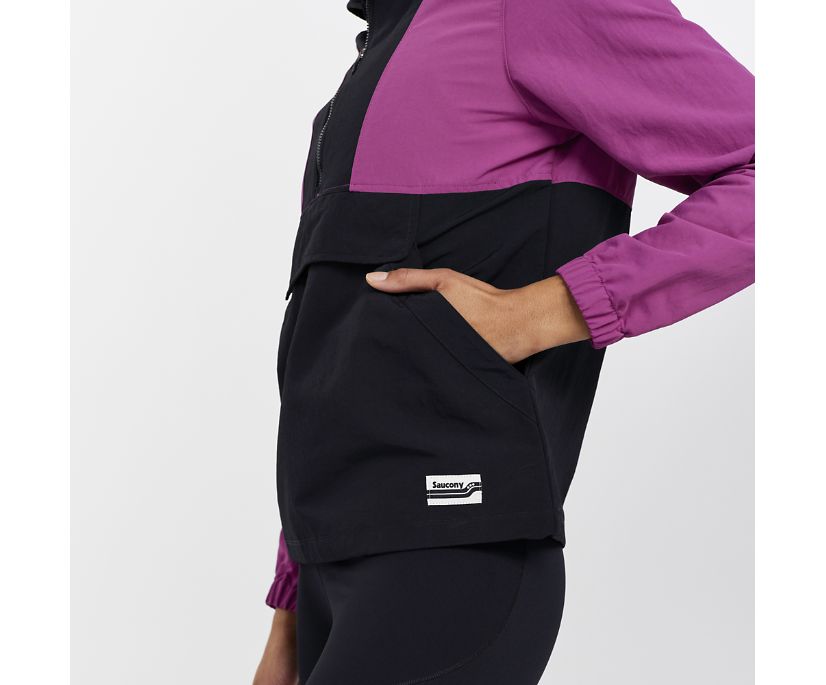 Kurtki Saucony Track Anorak Damskie Czarne | Polska FZ7-68396E7