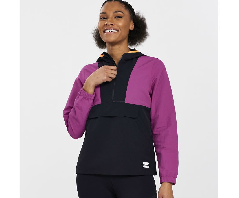 Kurtki Saucony Track Anorak Damskie Czarne | Polska FZ7-68396E7
