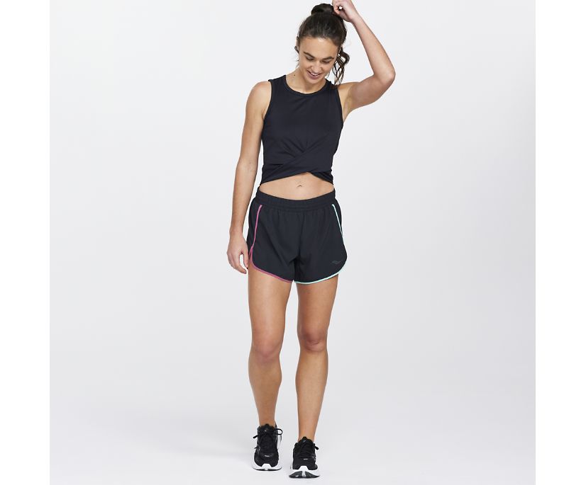 Najfatalniejszy Saucony Dash Crop Top Damskie Czarne | Polska WU3-39343W6