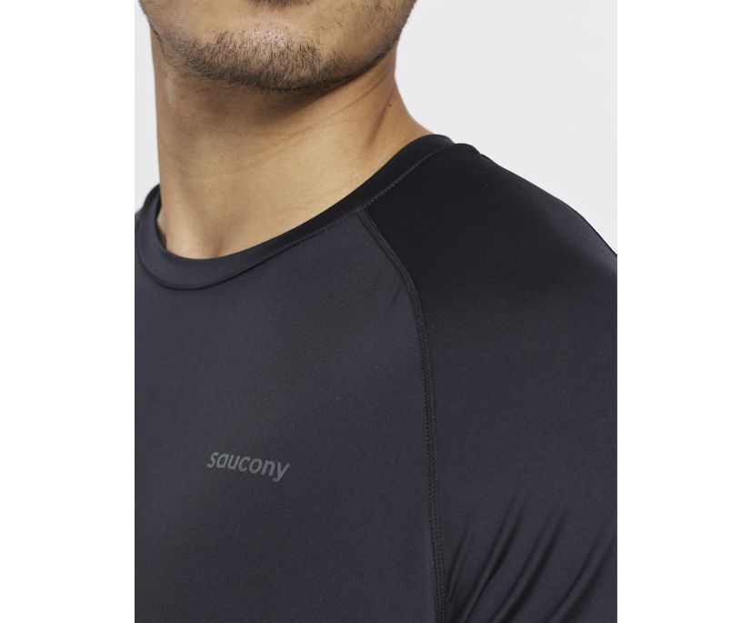 Najfatalniejszy Saucony Dash Short Sleeve Męskie Czarne | Polska AN6-63946V4