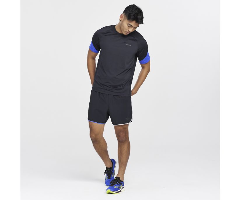 Najfatalniejszy Saucony Dash Short Sleeve Męskie Czarne | Polska AN6-63946V4
