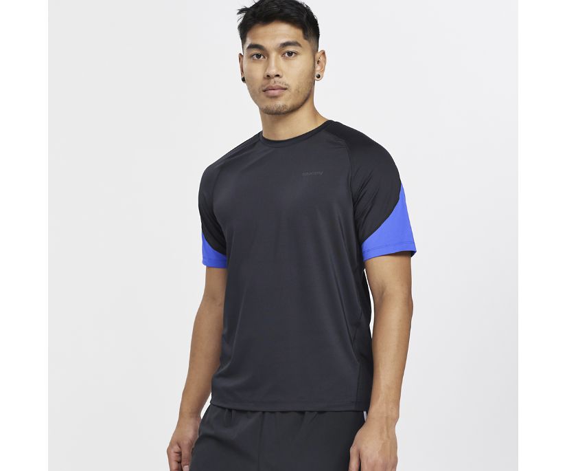 Najfatalniejszy Saucony Dash Short Sleeve Męskie Czarne | Polska AN6-63946V4