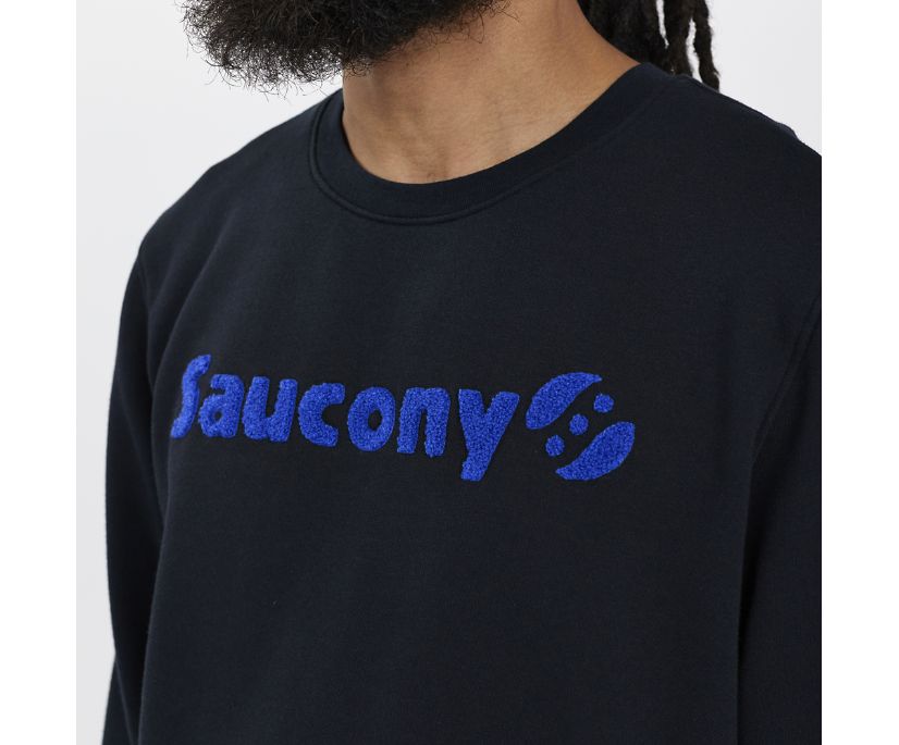 Najfatalniejszy Saucony Rested Crewneck Męskie Czarne | Polska NV2-23152V8