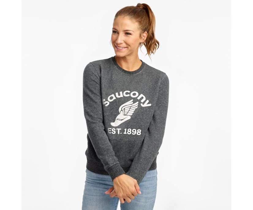 Najfatalniejszy Saucony Rested Crewneck Damskie Czarne | Polska QB6-60086A6
