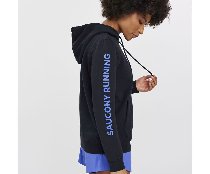 Najfatalniejszy Saucony Rested Hoodie Damskie Czarne | Polska TO4-21532G9