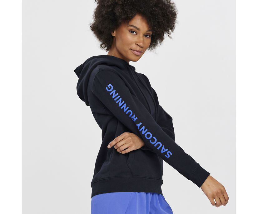 Najfatalniejszy Saucony Rested Hoodie Damskie Czarne | Polska TO4-21532G9