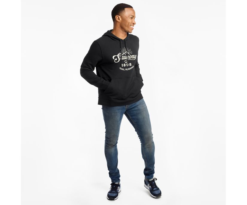 Najfatalniejszy Saucony Rested Hoodie Męskie Czarne | Polska BA2-21062X5