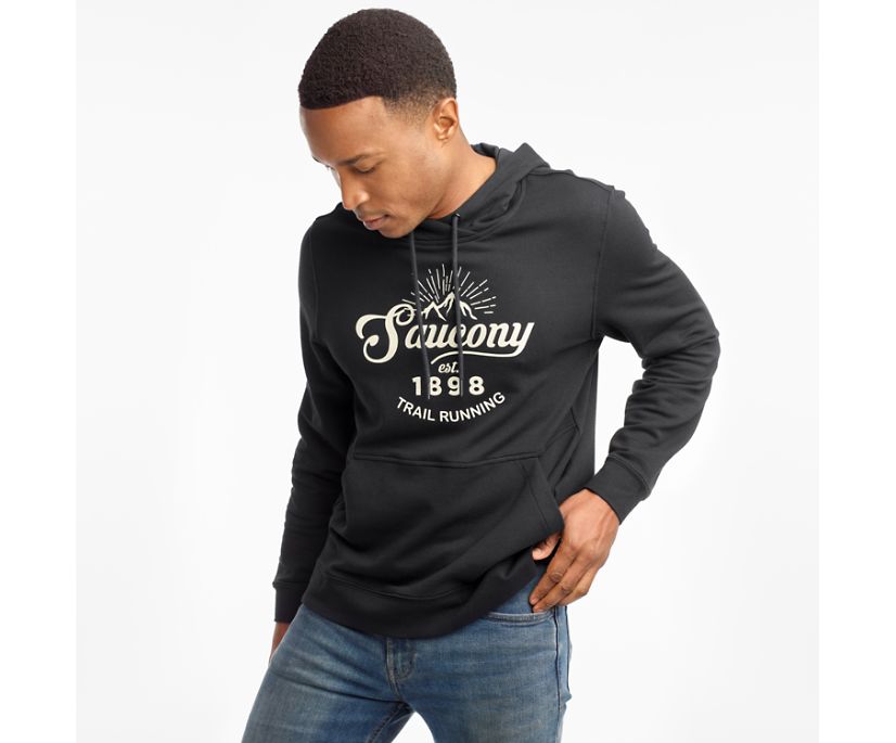 Najfatalniejszy Saucony Rested Hoodie Męskie Czarne | Polska BA2-21062X5