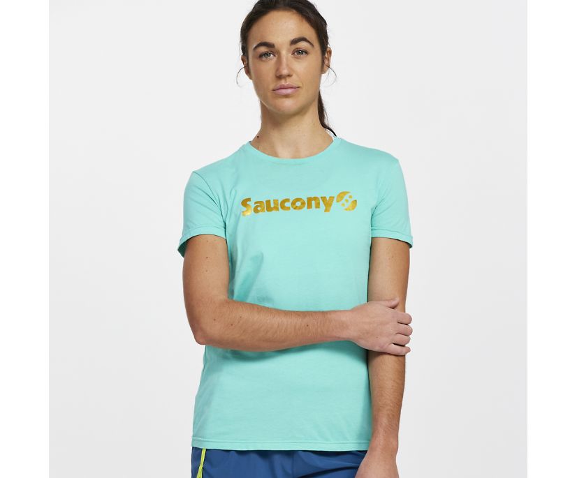 Najfatalniejszy Saucony Rested T-Shirt Damskie Mięta | Polska CH8-62276U8