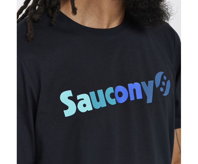 Najfatalniejszy Saucony Rested T-Shirt Męskie Czarne | Polska UK8-84088E9