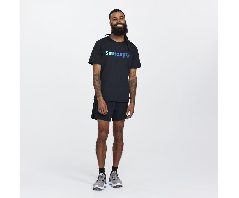 Najfatalniejszy Saucony Rested T-Shirt Męskie Czarne | Polska UK8-84088E9