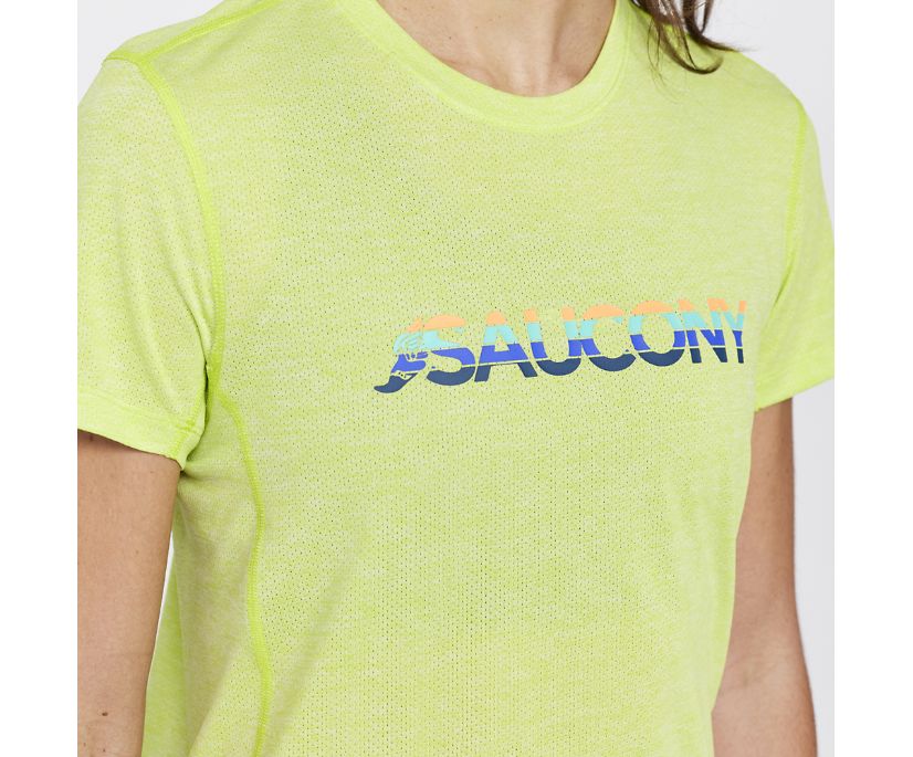 Najfatalniejszy Saucony Stopwatch Graphic Short Sleeve Damskie Głęboka Zielone | Polska HZ9-92549F7