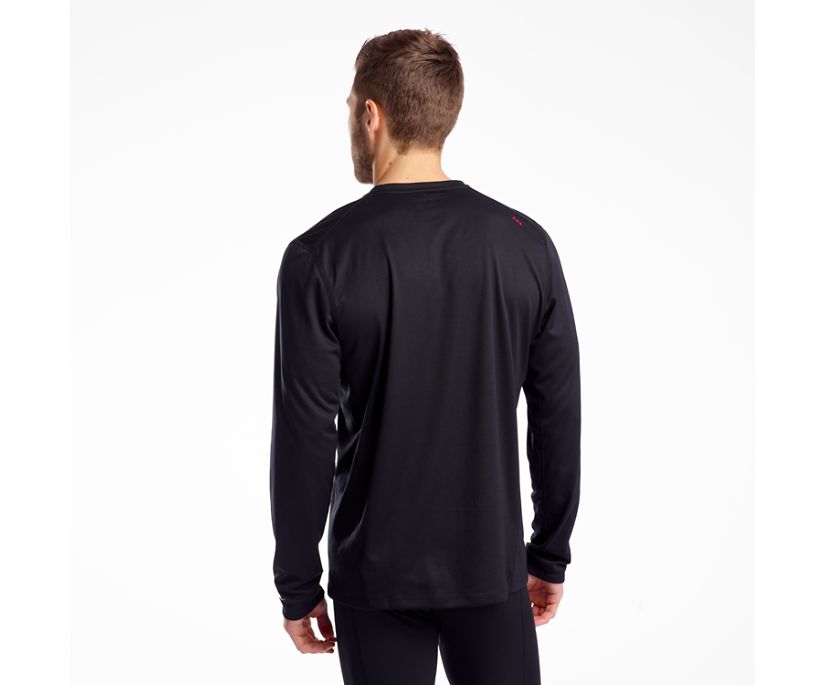 Najfatalniejszy Saucony Stopwatch Long Sleeve Męskie Czarne | Polska TO4-24052L0