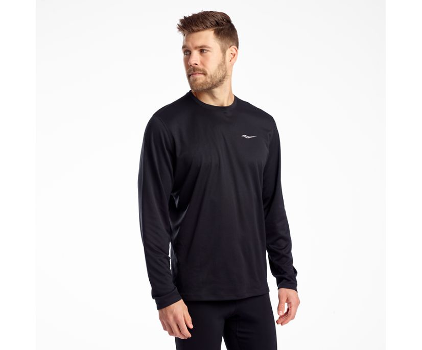 Najfatalniejszy Saucony Stopwatch Long Sleeve Męskie Czarne | Polska TO4-24052L0