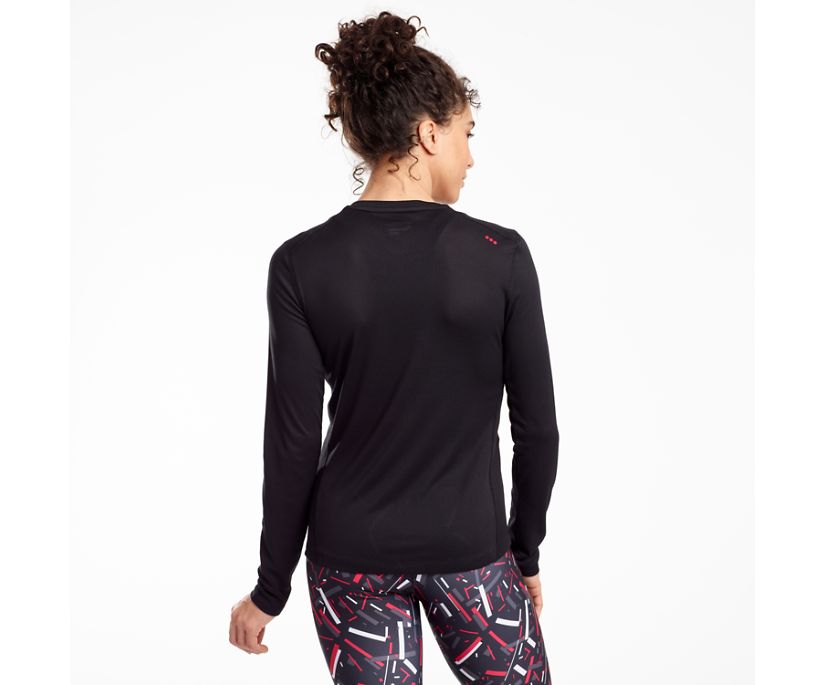Najfatalniejszy Saucony Stopwatch Long Sleeve Damskie Czarne | Polska AZ2-91139B3