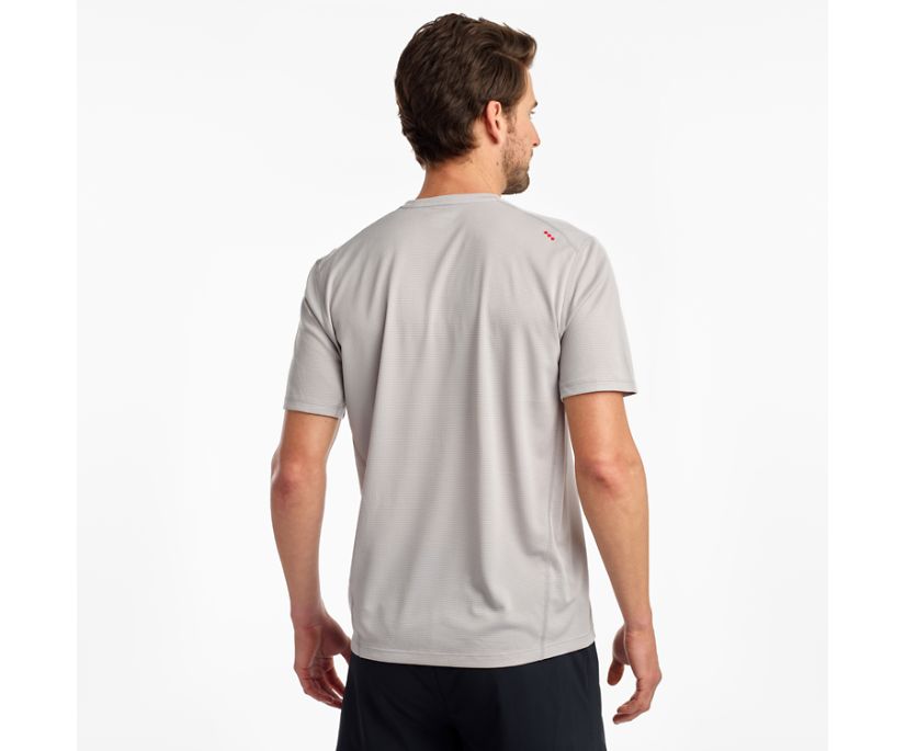 Najfatalniejszy Saucony Stopwatch Short Sleeve Męskie Szare | Polska XT4-34843U1